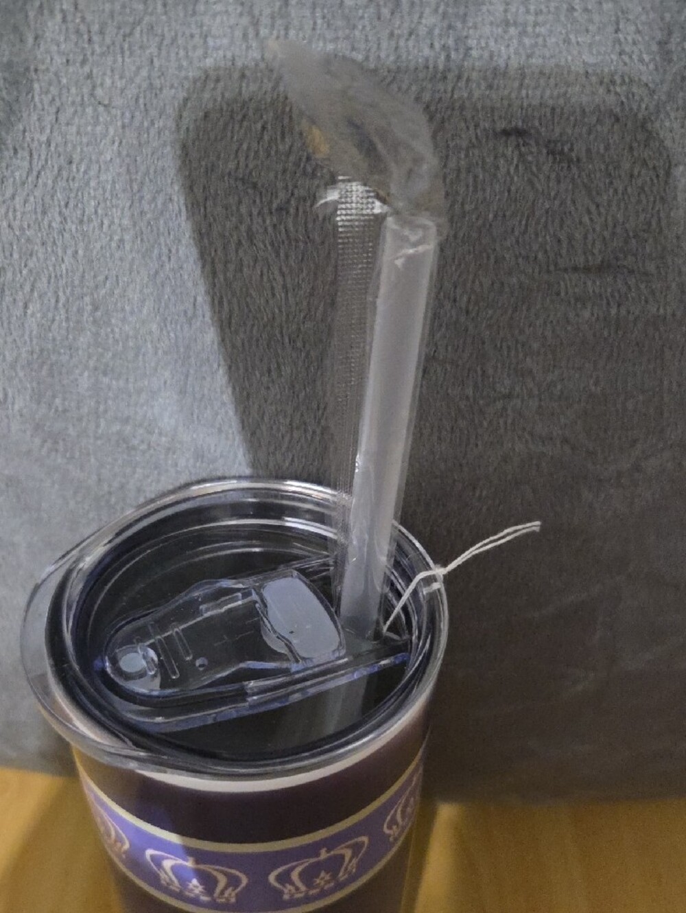Crown Royal Purple Tumbler with Straw - Picture 2 of 3